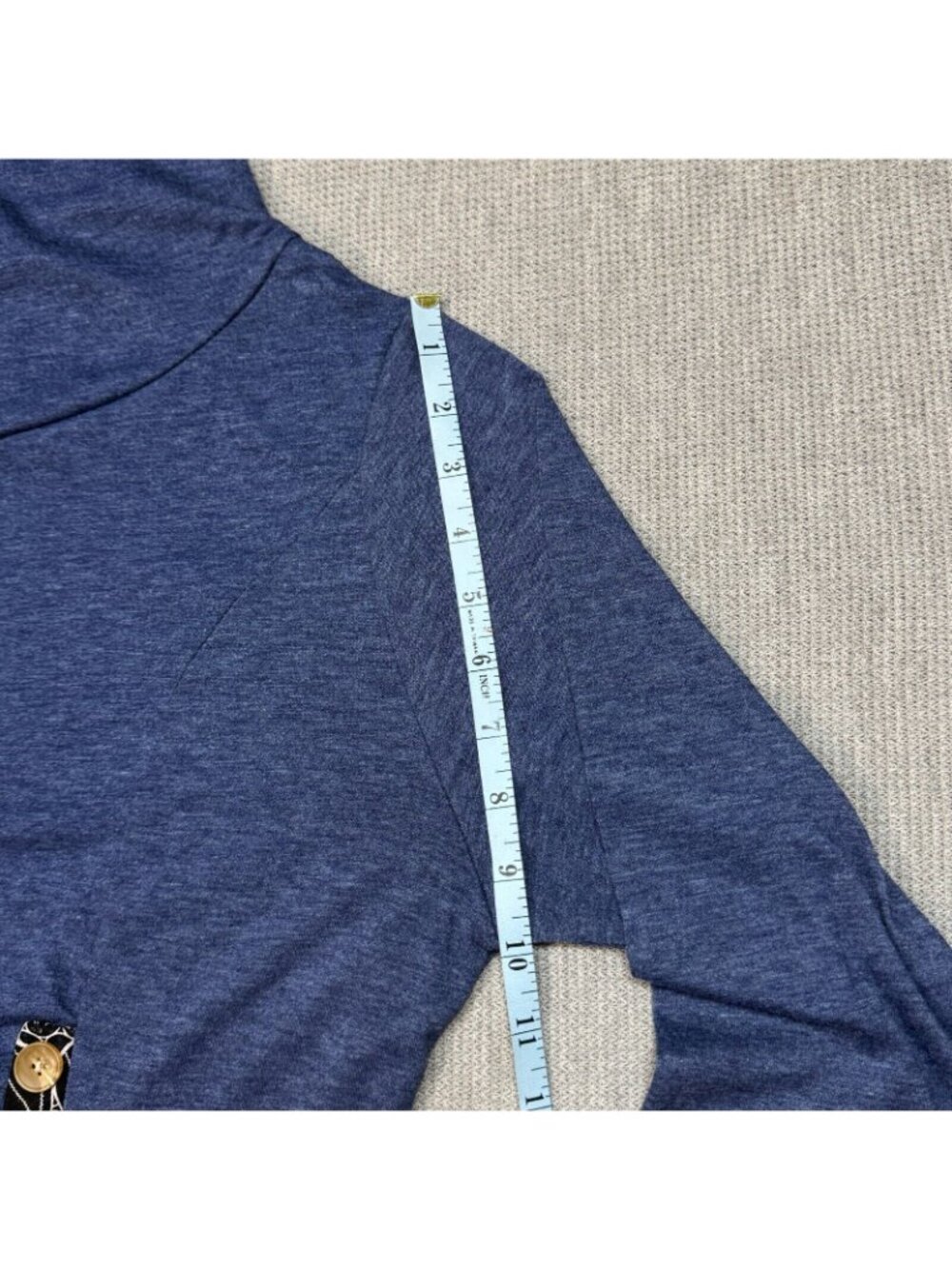 Rosegal Dress Asymmetrical Size 4X 22 Blue Heather Lace Trim Hem Long Sleeve - Picture 14 of 15